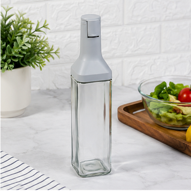 Grey Glass Oil Bottle (YM1225)