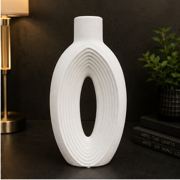 Modern Hollow Decorative Flower Vase White (YM1348)