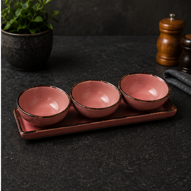 Bowl Set Pink Set of 4 (YM1454)