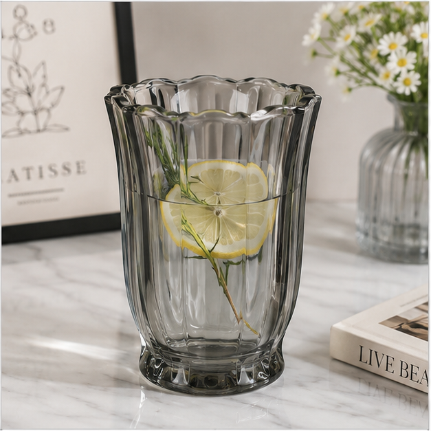 Grey Tinted Glass Tumbler for Beverages (YM614)