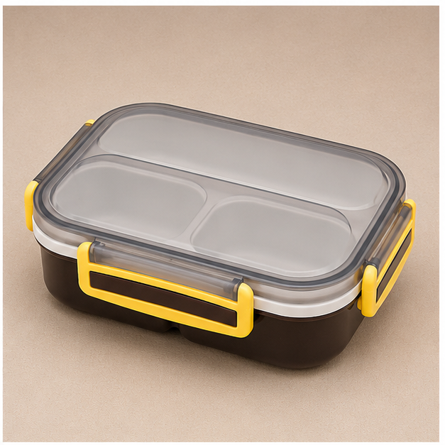 Brown Kids Lunch Box with Compartments (YM687)