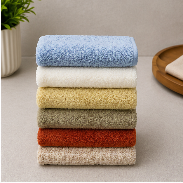 Soft Multi-Color Hand Towel Set for Daily Use (YM015)