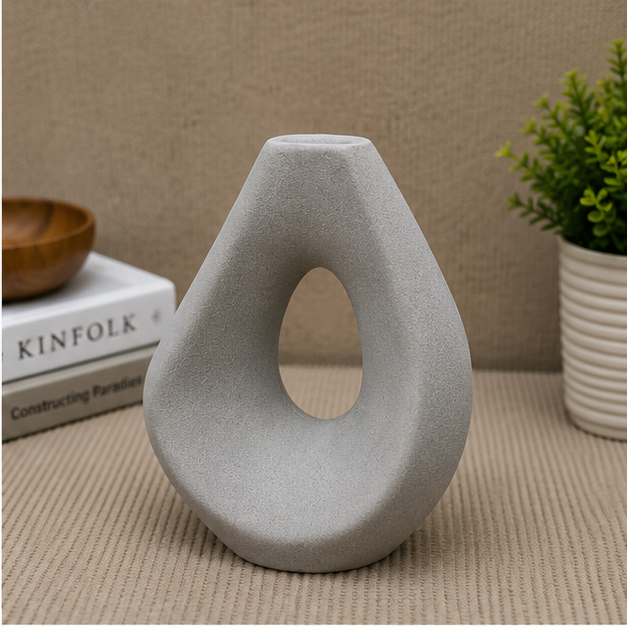 Modern Grey Decorative Flower Vase (YM1355)