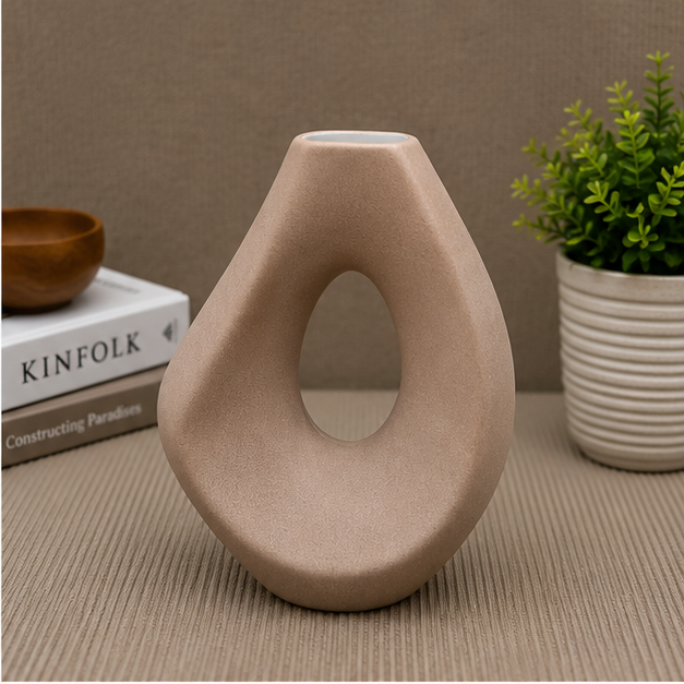 Modern Brown Decorative Flower Vase (YM1355)