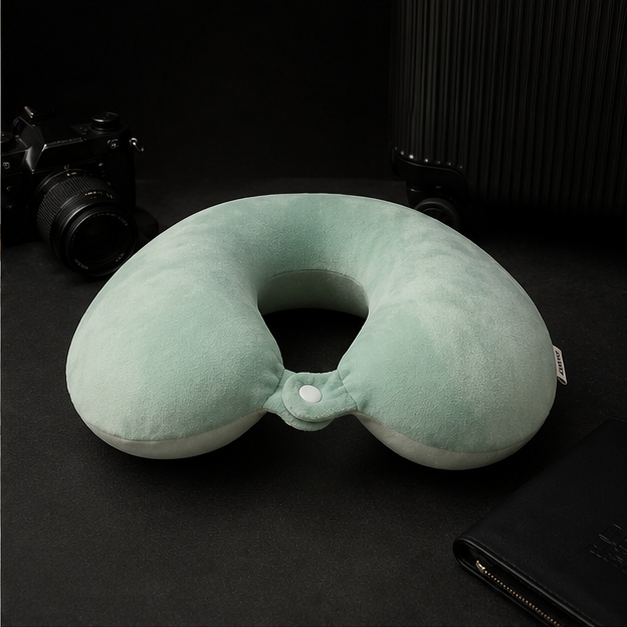 Light Green Neck Pillow for Travel and Everyday Comfort  (YM1861)