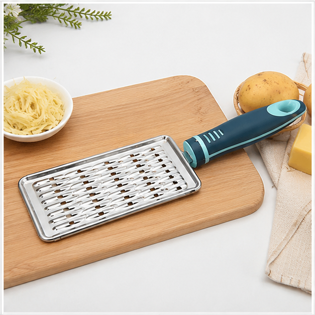 Stainless Steel Vegetable Grater with Blue Handle (YM097)