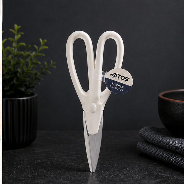 White Multipurpose Kitchen Scissors (YM937)