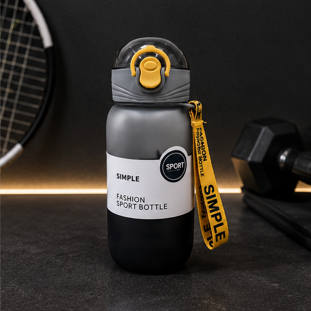 Plastic Sports Water Bottle Grey (YM639)
