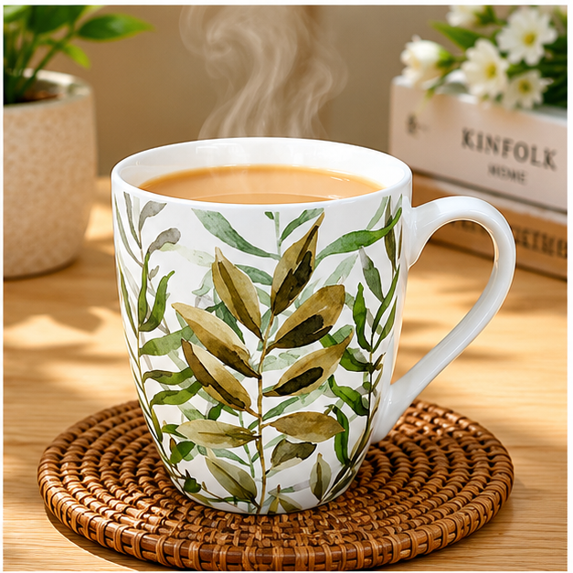 Botanical Print Ceramic Coffee Mug (YM2855)