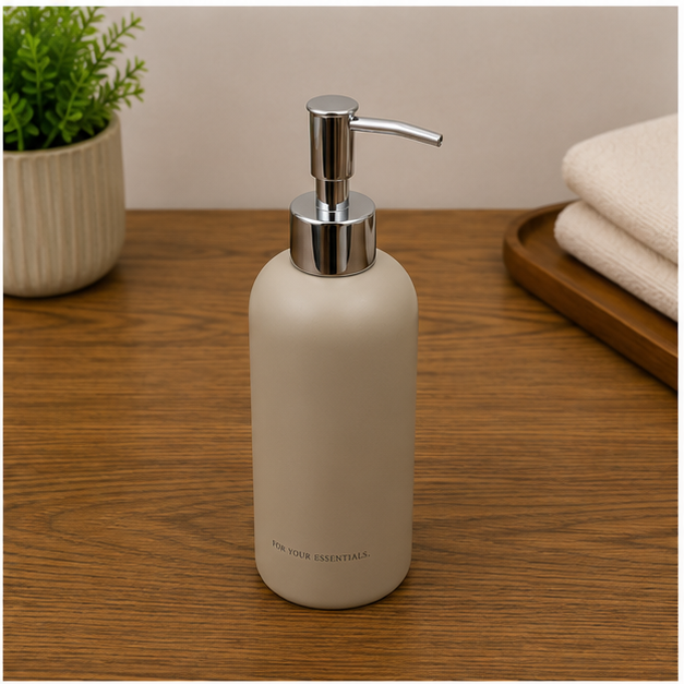Cream Ceramic Soap Dispenser for Bathroom & Kitchen (YM2078)