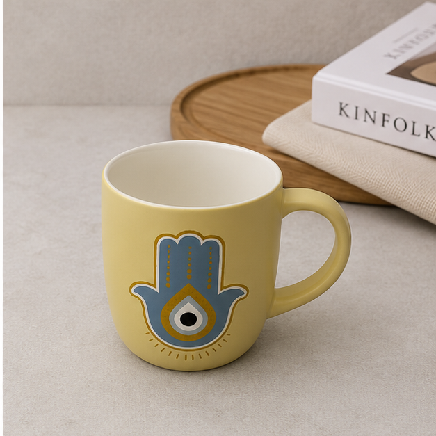 Yellow Ceramic Coffee Mug for Home and Office (YM2846)