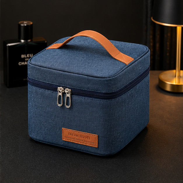 Blue Insulated Lunch Bag with Carry Handle (TG05)