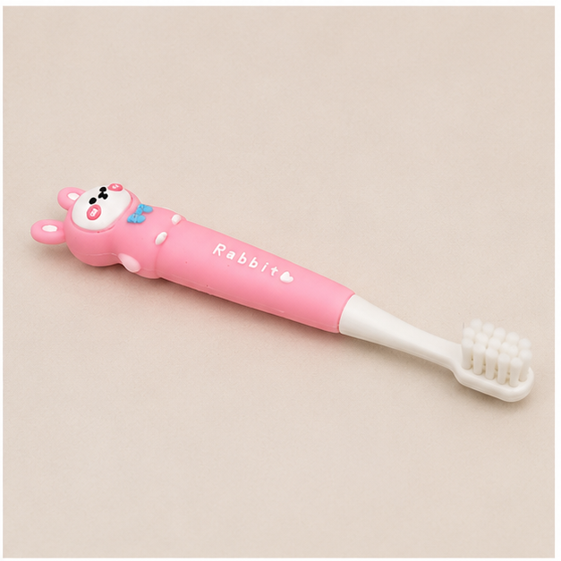 Pink Kids Toothbrush with Rabbit Design (YM774)