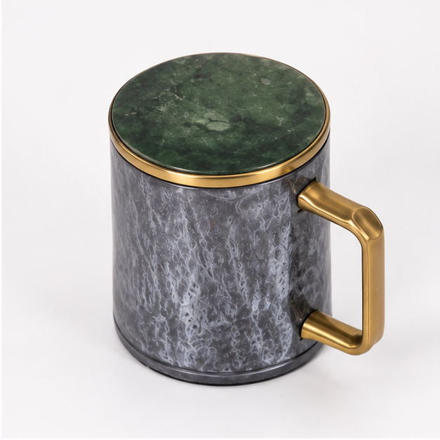 Black Glass Beverage Jug with Handle (YM150)