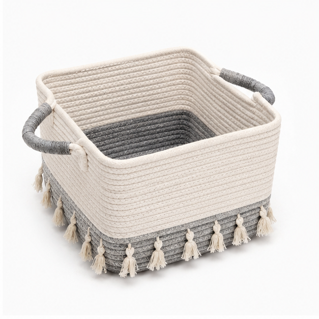 Grey Laundry Basket for Clothes Storage (YM1884)