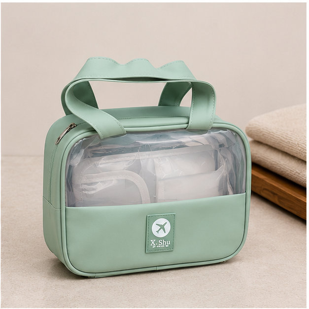 Clear Cosmetic Organizer Bag with Handle (YM1436)