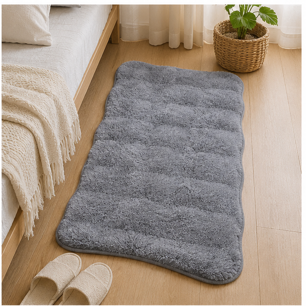 Grey Soft Floor Rug for Living Room & Bedroom (OF-FM-12)