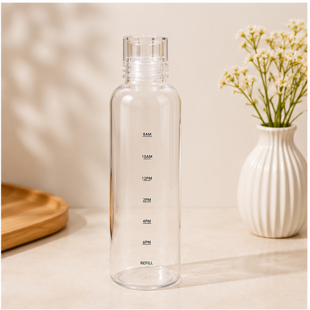 White Glass Water Bottle 550ML (YM2175)