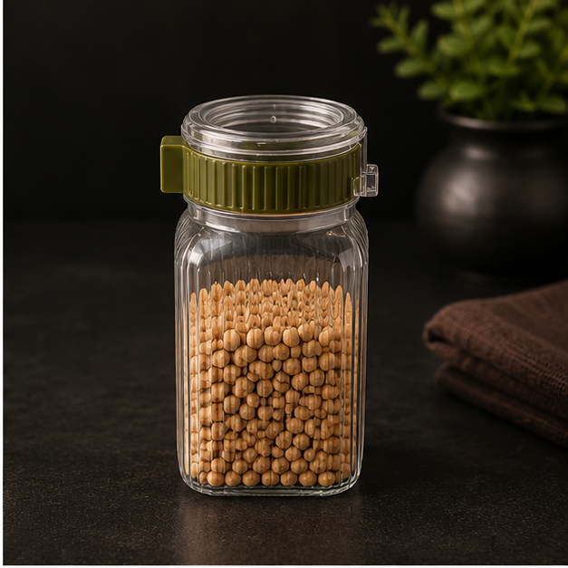 Airtight Cereal Storage Container Olive 500ML (YM2684)