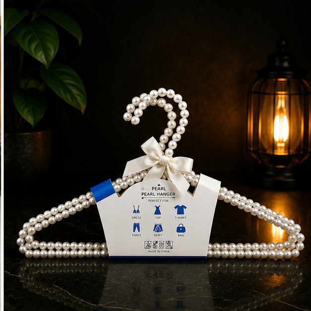 Pearl Design Clothes Hanger White (YM427)