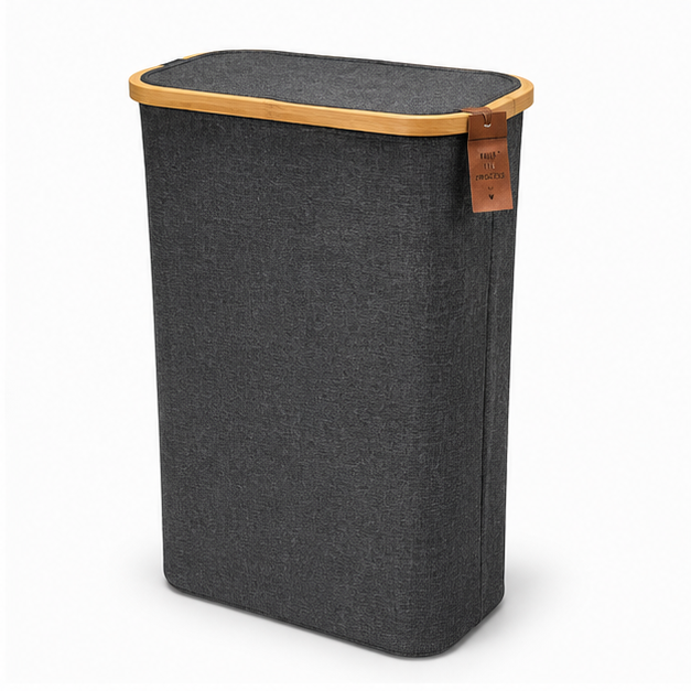 Stylish Grey Laundry Basket for Bedroom (YM1887)
