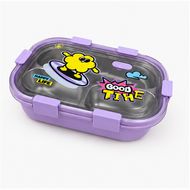 800ml Purple Stainless Steel Kids Lunch Box (YM2492)
