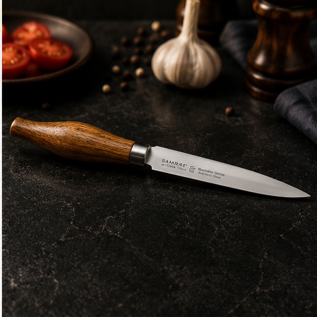 Wood Handle Stainless Steel Kitchen Knife (YM201)