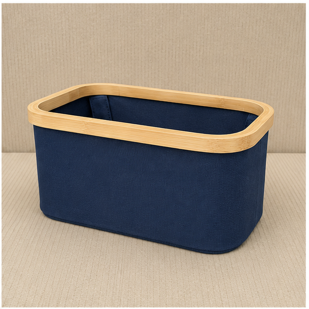 Blue Foldable Laundry Storage Basket (YM450)