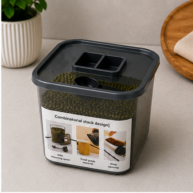 Grey Plastic Organizer Box for Home Storage (YM287)