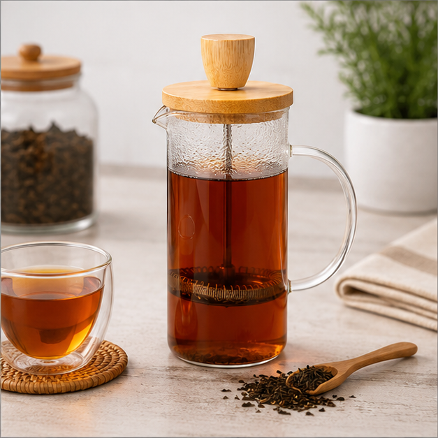 Premium Glass French Press Coffee Maker 350ml (YM2447)