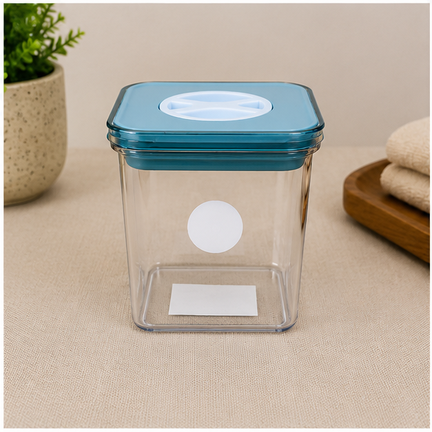 Blue Plastic Storage Container with Airtight Lid (YM2690)