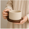 Cream Signature Latte Cup with Saucer (YM2385)