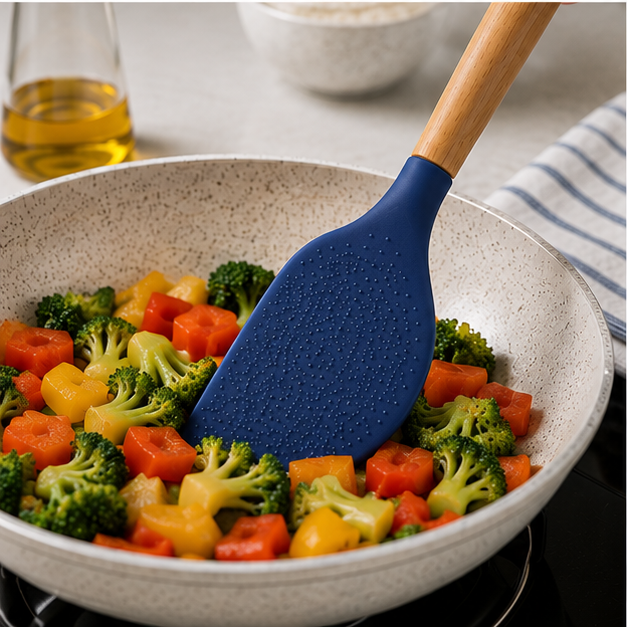Blue Silicone Kitchen Spatula (YM946)