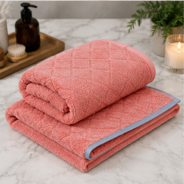 Soft Coral Bath Towel for Everyday Comfort & Quick Drying (YM1210)