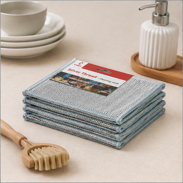 Silver Clean XL Dish Scrub Cloth (YM1218)