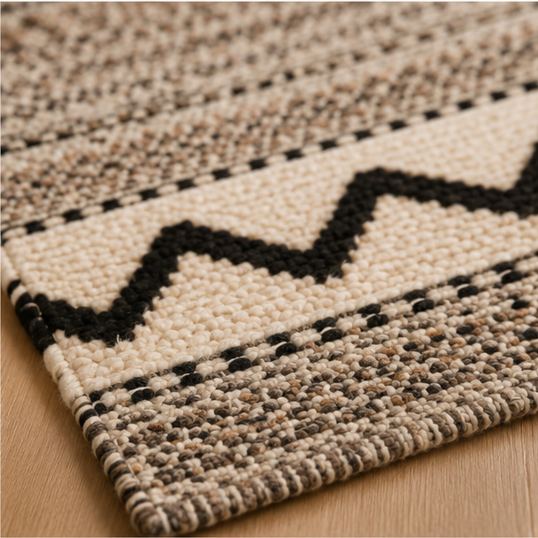 Cream Plush Floor Rug for Living Room & Bedroom (OF-FM-16)