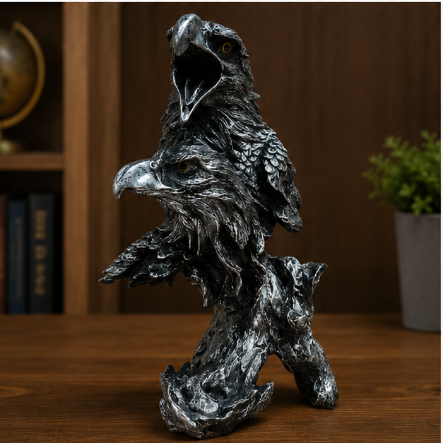 Designer Eagle Figurine Silver (YM2294)
