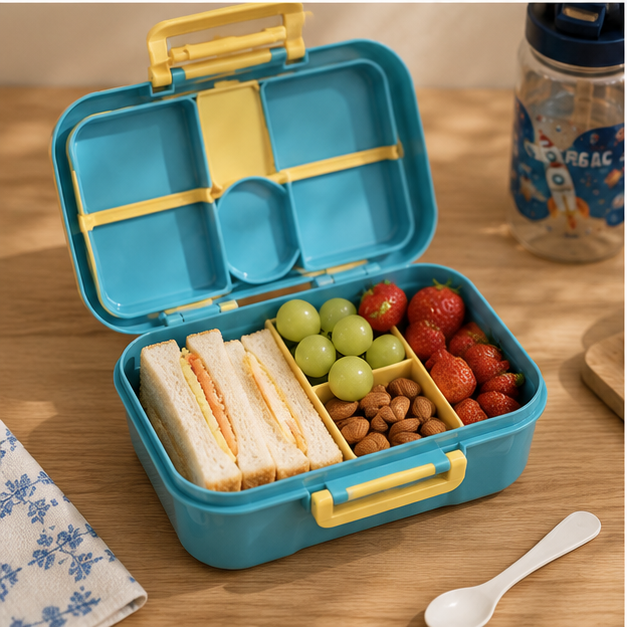 Kids Space Theme Lunch Box Sky Blue 850ML (YM2500)