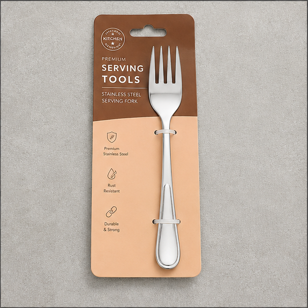 Premium Stainless Steel Serving Fork (YM208)