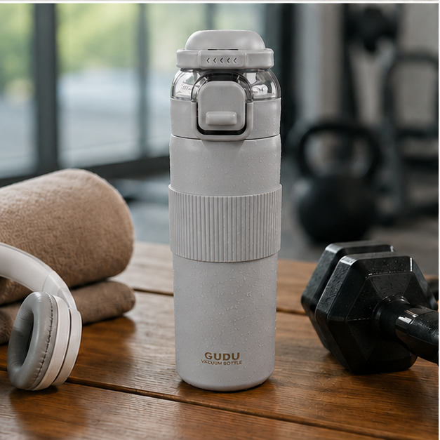 Insulated Stainless Steel Water Bottle Grey 700ML (YM1626)