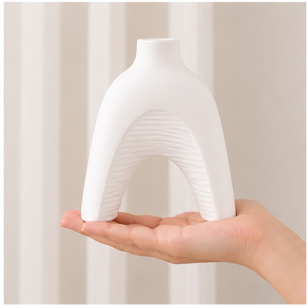 White Decorative Flower Vase for Modern Home Décor (YM2332)