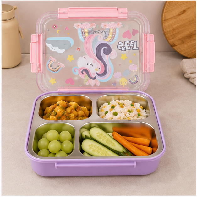 Purple Stainless Steel Kids Lunch Box 750ML (YM2495)