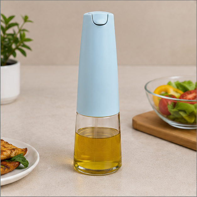 Pure Pour Glass Oil Bottle – Blue (YM1224)