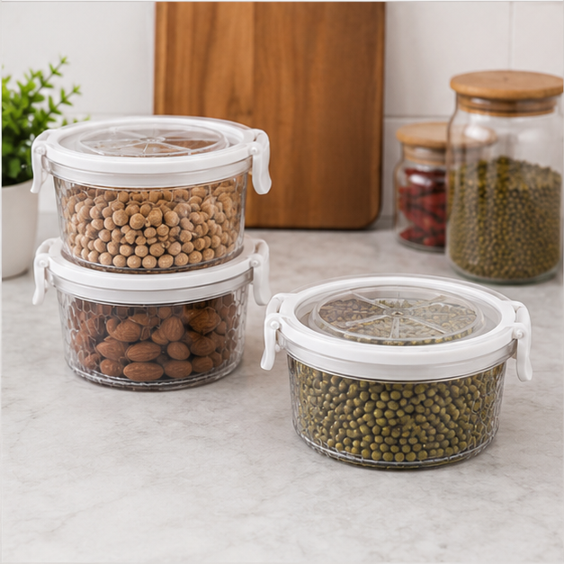 Round Storage Container Set of 3 (YM2772)
