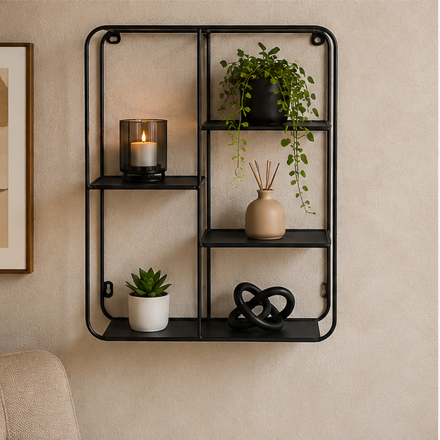 Black Metal Wall Hanging Stand (YM1023)
