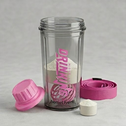 Black 600ML Sports Shaker Bottle (YM2148)