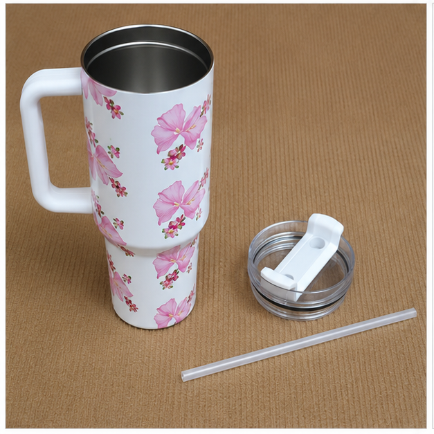 Blue Stainless Steel Insulated Tumbler with Straw (YM2147)