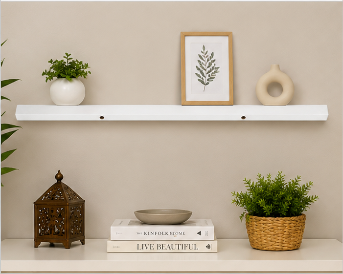 White Wooden Wall Decor Panel (YM1037)