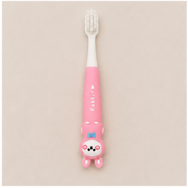 Pink Kids Toothbrush with Rabbit Design (YM774)