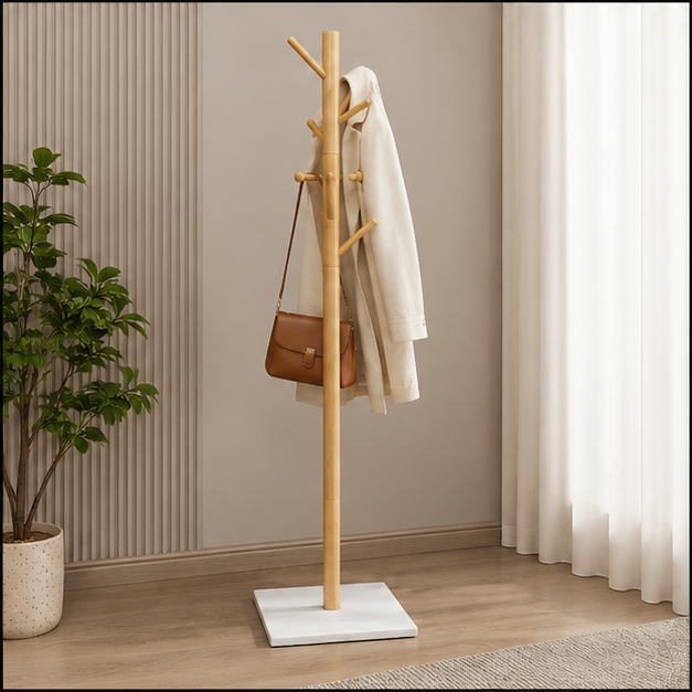 Premium Wooden Clothes Hanging Stand (YM1139)